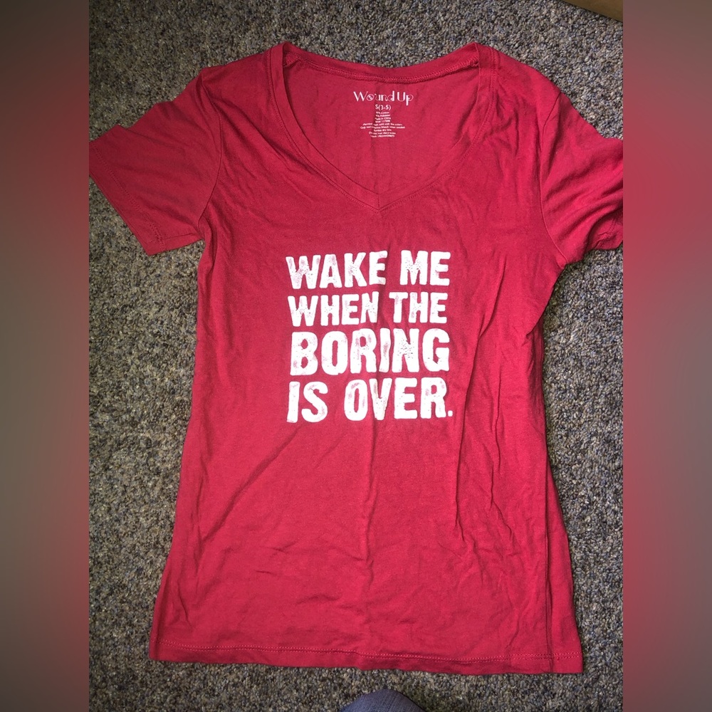 Funny graphic v neck T-shirt